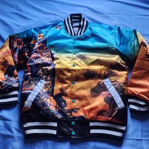 HEADWEAR CLASSICS MEN'S MAD MAX FURY ROAD SATIN JACKET MULTICOLOR SIZE M NWOT